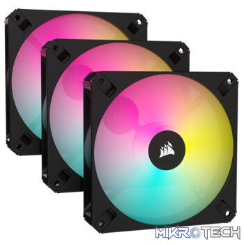 Corsair iCUE AR120 ARGB 120mm PWM 1850 RPM Black Case Fan  3-Pack